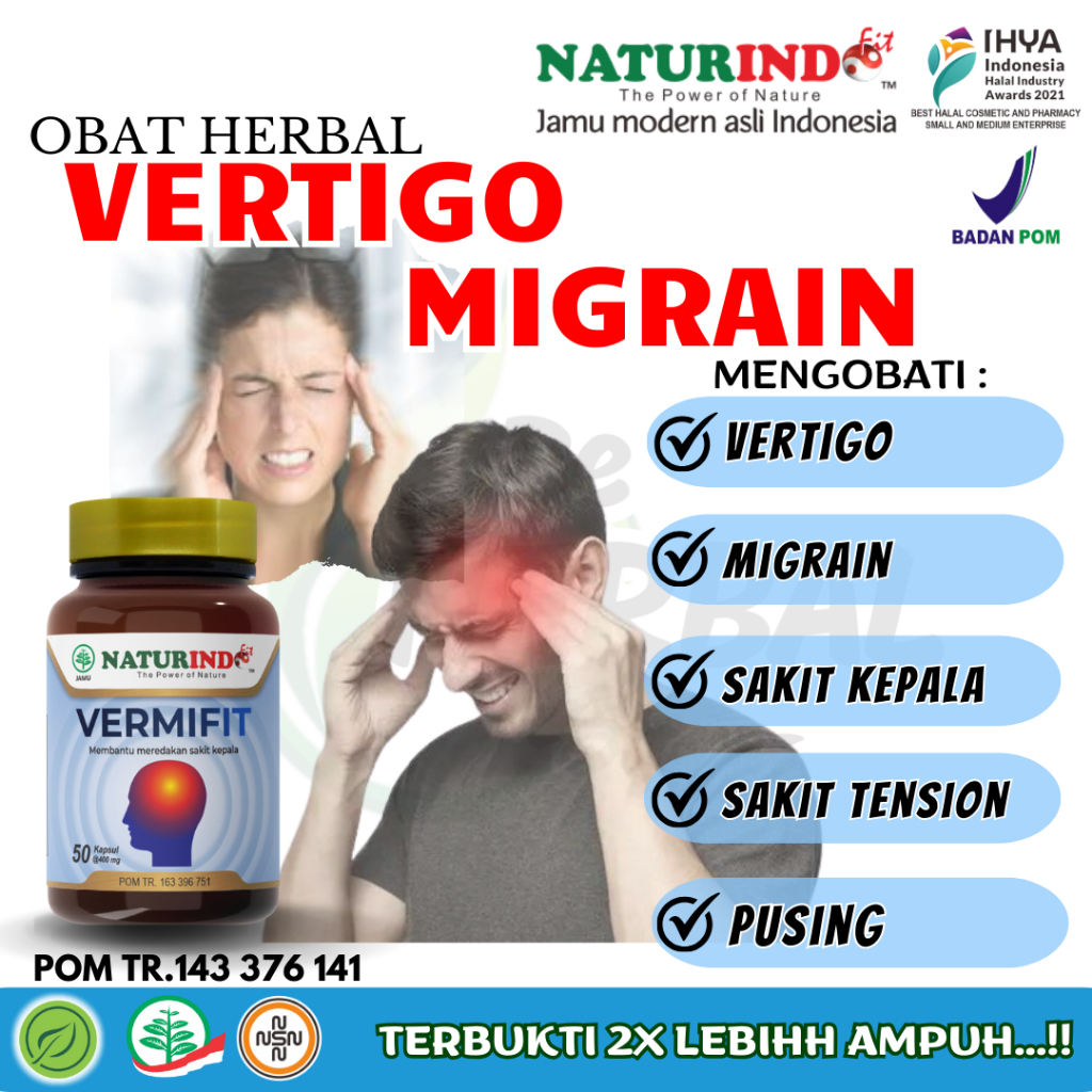 Obat Vertigo Migrain Sakit Kepala Sebelah Sakit Kepala Menahun Vermifit Naturindo