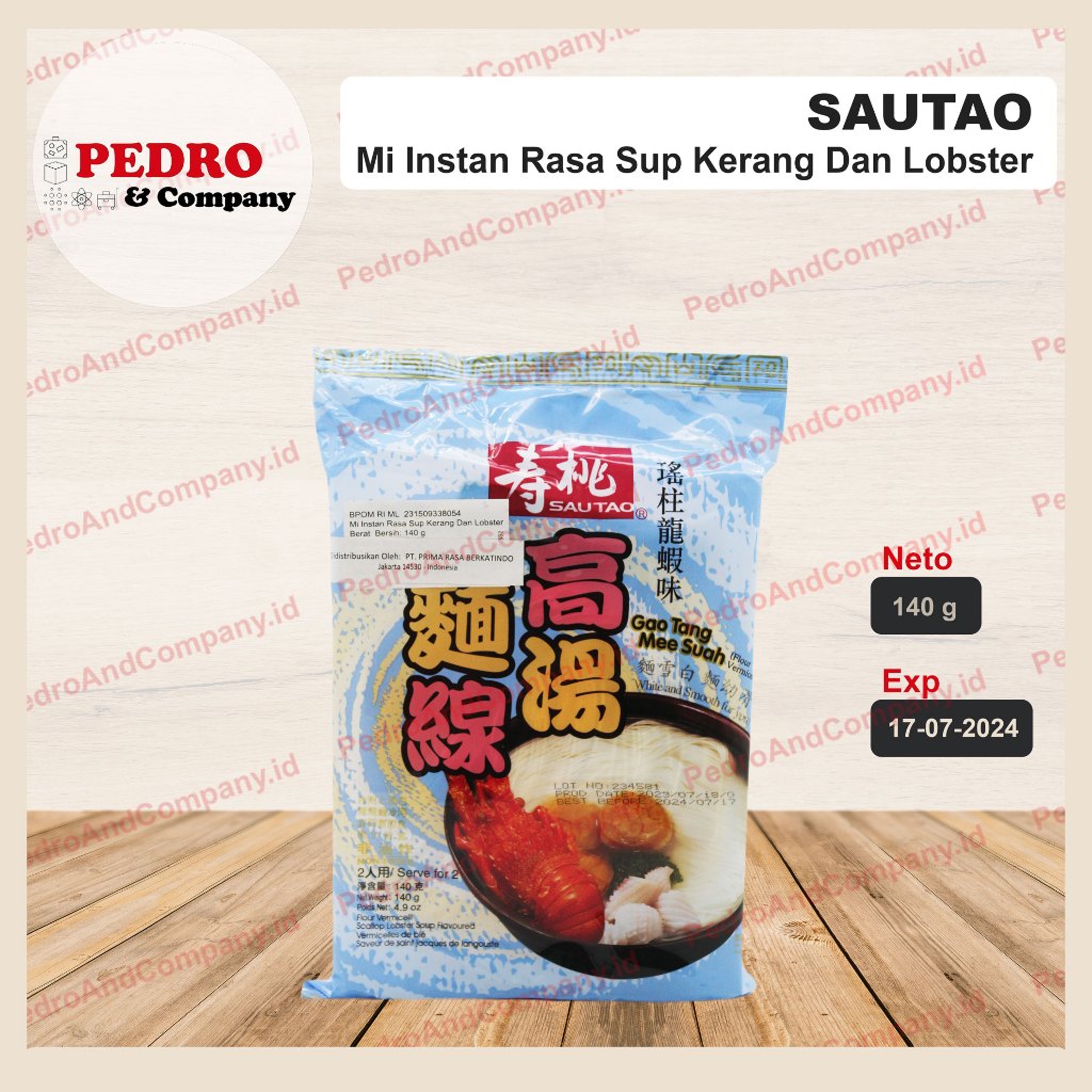 

Sautao gao tang mee suah 140 gram - mi sua sup kerang lobster biru