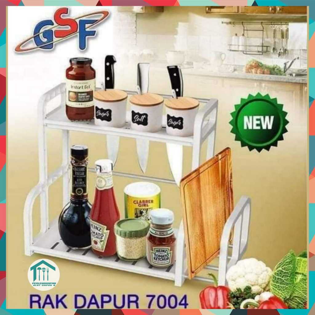 RAK BUMBU + GANTUNGAN SPATULA + TEMPAT TALENAN / RAK BUMBU DAPUR 2 SUSUN SERBAGUNA / RAK DAPUR BUMBU