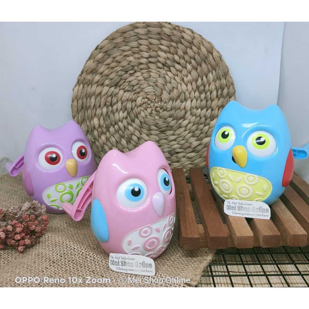 

Serutan Pensil Putar karakter Burung Hantu Lucu