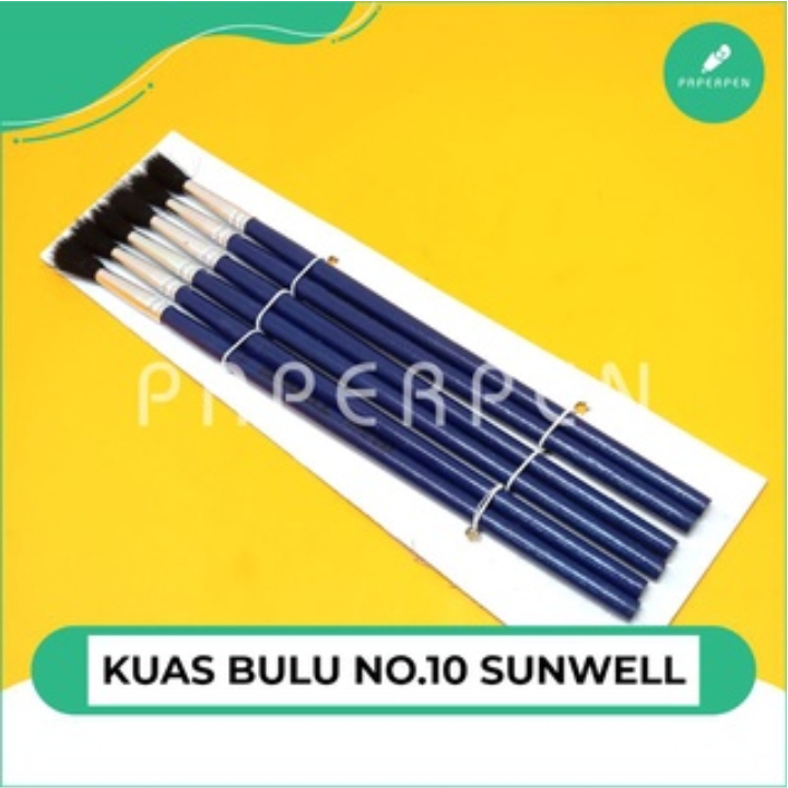 

(Lsn) 12 Pcs Kuas Bulu No10 Sunwell