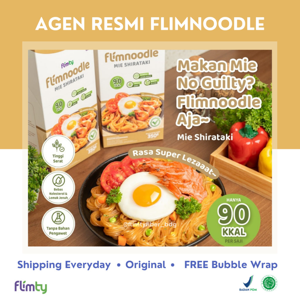 

Flimnoodle Mie Shirataki (Tanpa Proses Goreng) - 1 Box (isi 5 pcs)