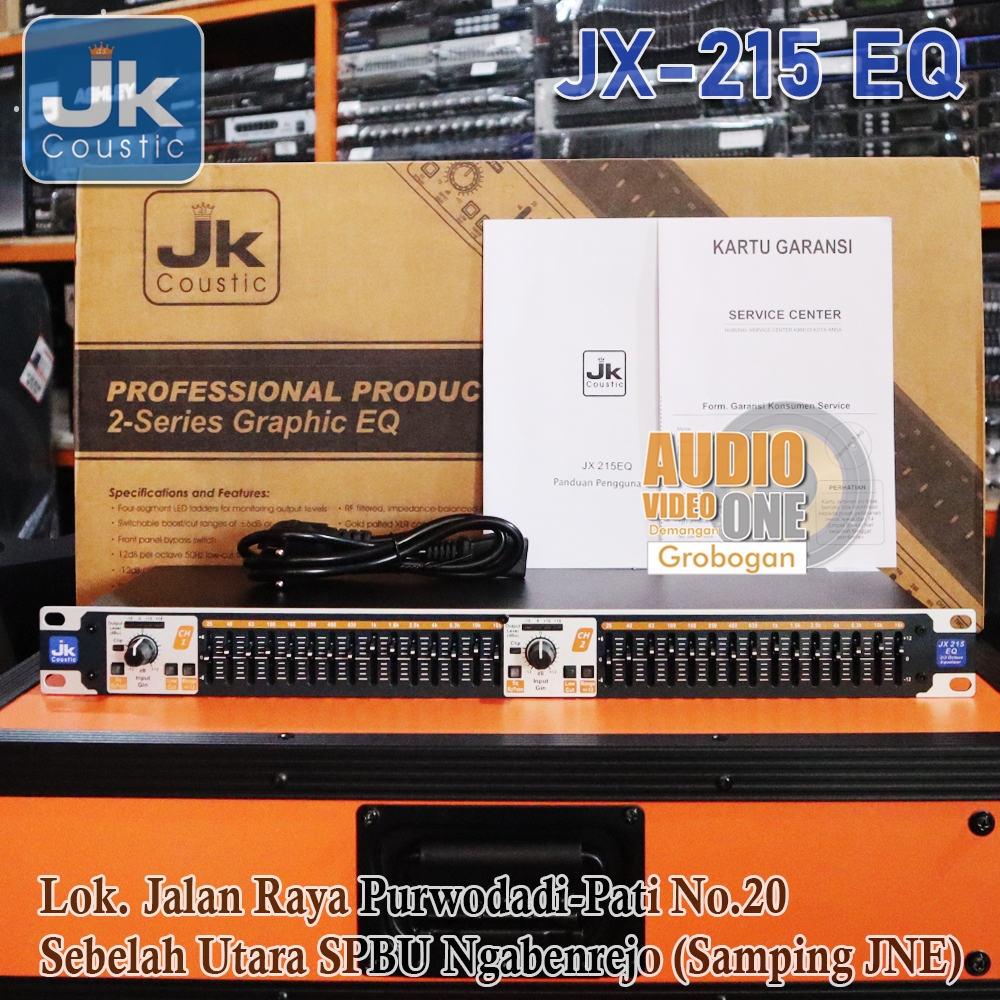 Equalizer Jk Coustic JX 215 EQ Original 2 x 15 Band Graphic Ekualiser Audio