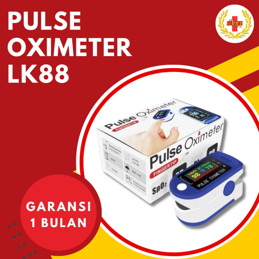Pulse Oximeter LK88 Pulse Oxymeter LK 88 Oksimetri Alat Saturasi Oksigen O2