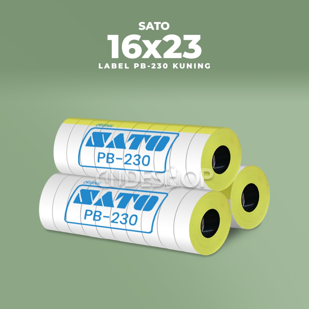 

Label Sato PB-230 16x23mm Kertas Bandero Price Harga PB230 Kuning