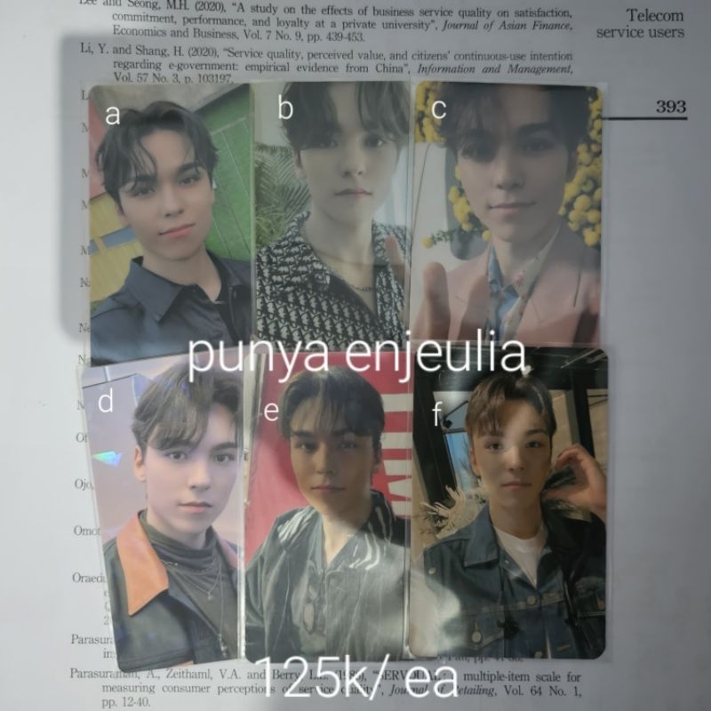 Photocard Seventeen VERNON Lucky Draw Your Choice, Attacca, Sector17 Powerstation pc pws pst m2u rec
