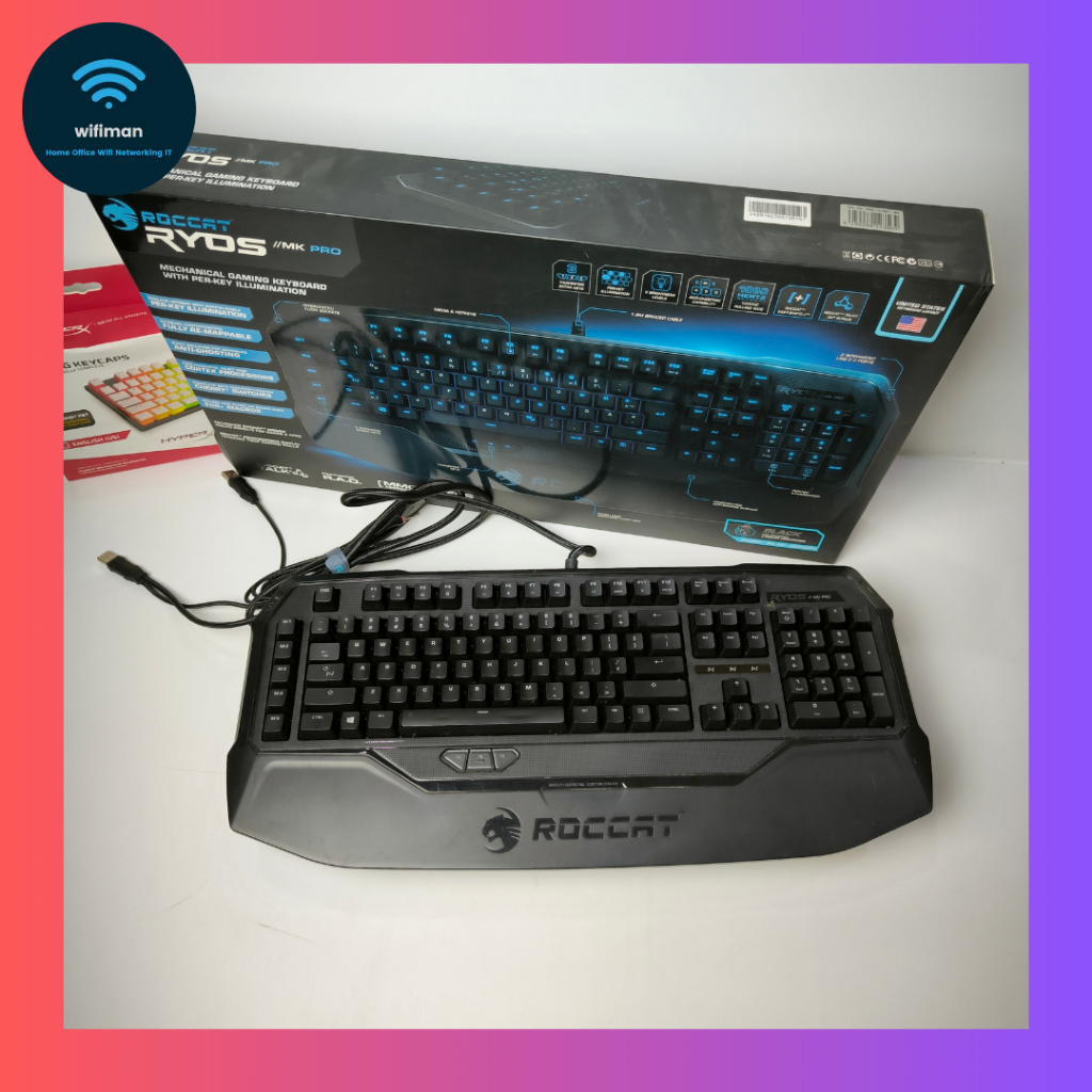 Roccat Ryos MK Pro Cherry MX Black Mechanical Gaming Keyboard Backlit