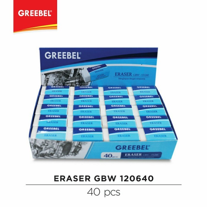 

Penghapus Greebel GBB-120640 Putih | Erasel Greebel Putih (40pcs)