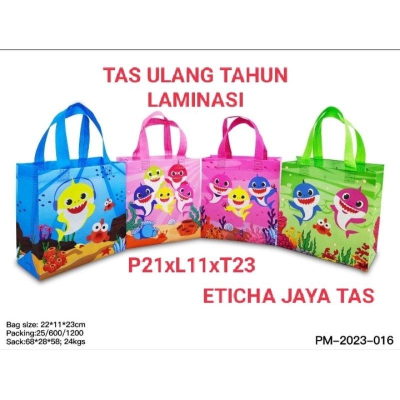 

tas press ulang tahun laminasi P21xL11xT23