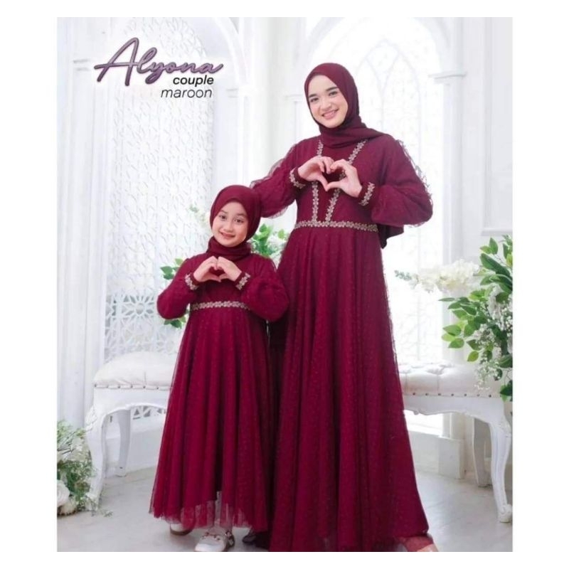 GAMIS COUPEL IBU & ANAK 1 SET JILBAB