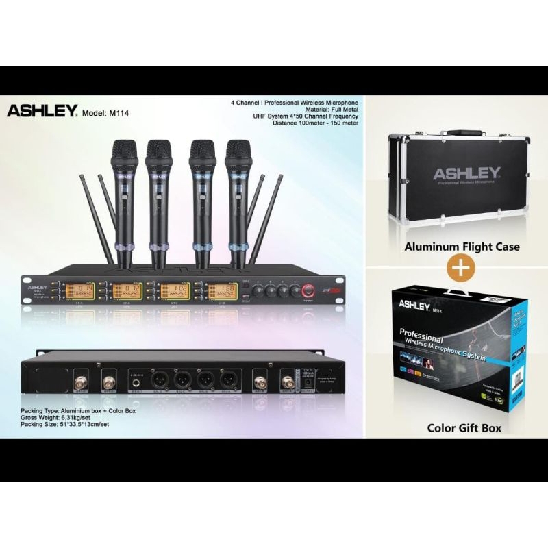 mic wireless isi 4 ashley m114