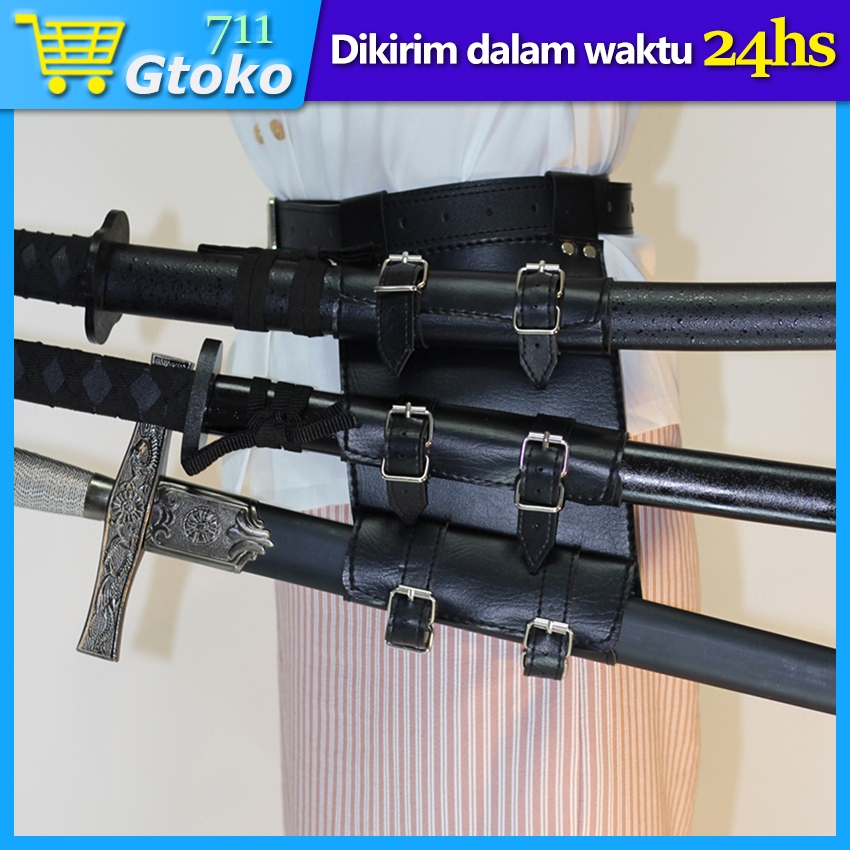Belt Pedang Samurai Zoro Pinggang Sabuk Jepang Anime Cosplay 1 2 3 Slot
