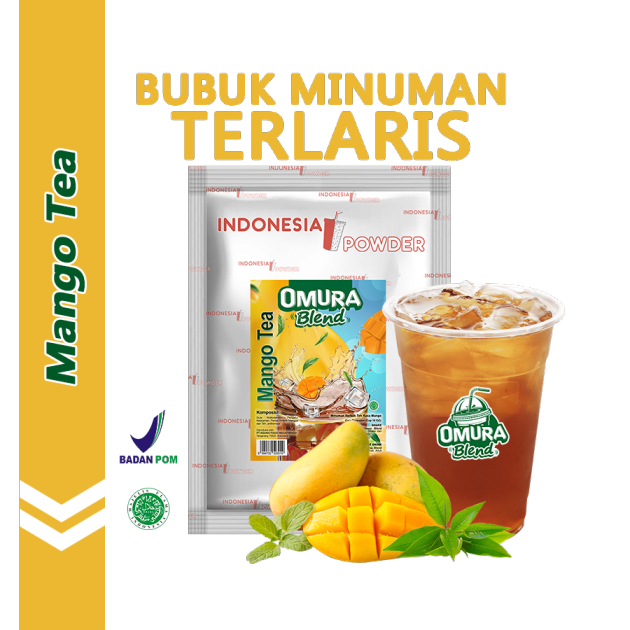 

OMURA Blend Bubuk Minuman Premium Rasa Mango Tea / Teh Mangga Powder Drink 1 Kg Omura Powder