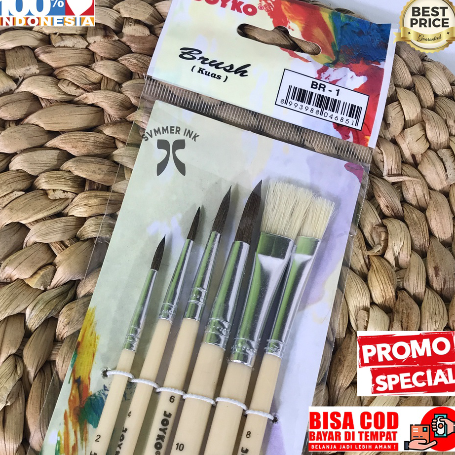 

Ready Stock [SALE] Kuas Lukis / Brush Joyko Set BR-1 Murah Original Diskon Promo