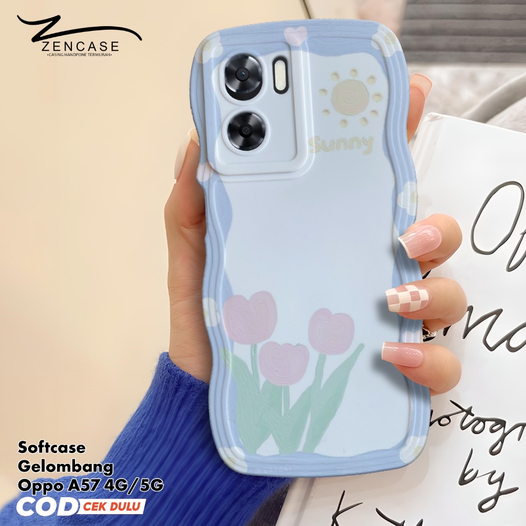Softcase Gelombang Oppo A57 4G / A57 5G - Zencase - Fashion Case ProCamera - Case Hp Oppo A57 4G / A