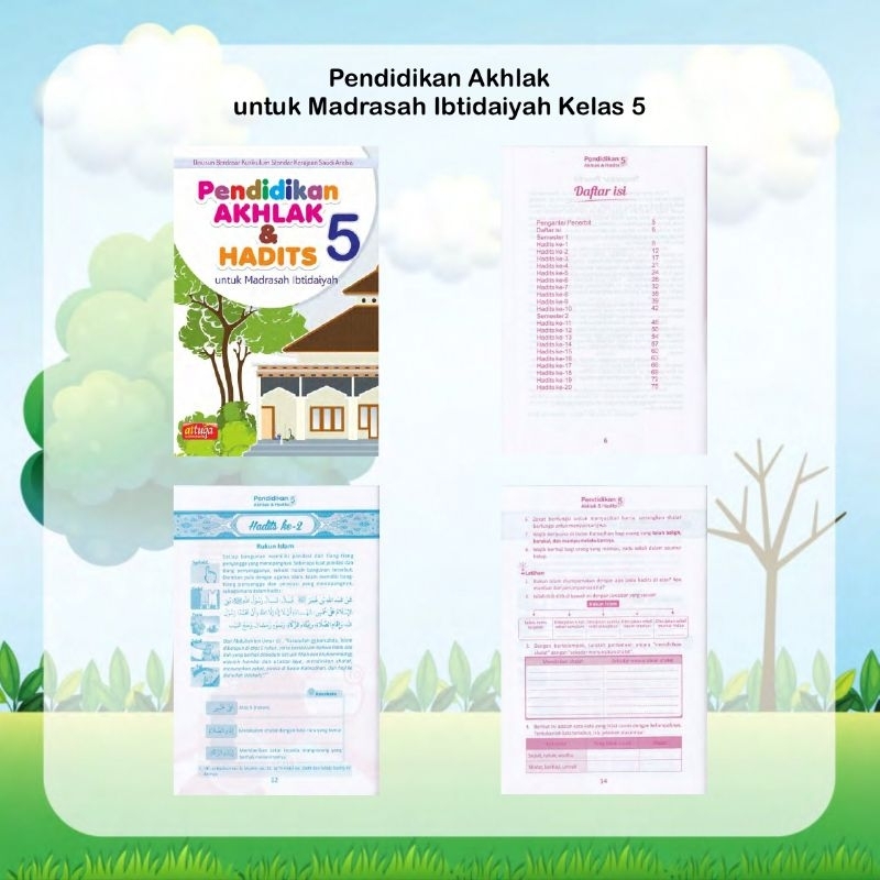 Buku PENDIDIKAN AKHLAK &amp; HADITS - UNTUK MADRASAH IBTIDAIYAH KELAS 5 - ATTUQA - grosir modul akhlaq &amp; hadits tingkat dasar - modul mi