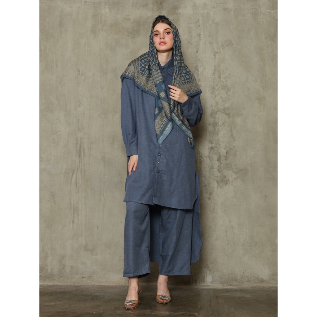 Tunik Set Celana - New Sriwijaya warna DENIM