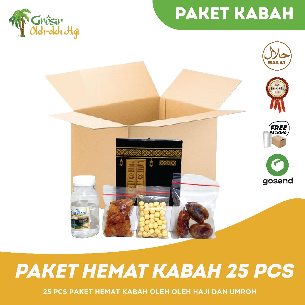 

Paket Oleh-oleh Haji Umroh Hemat dus kabah 25 pcs