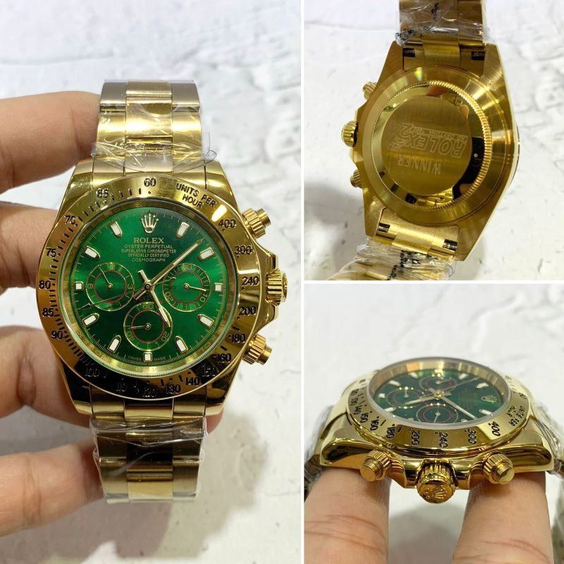 JAM TANGAN PRIA ROLEX DAYTONA AUTOMETIC SUPER GRADEN AAA WARNA HIJAU GOLG