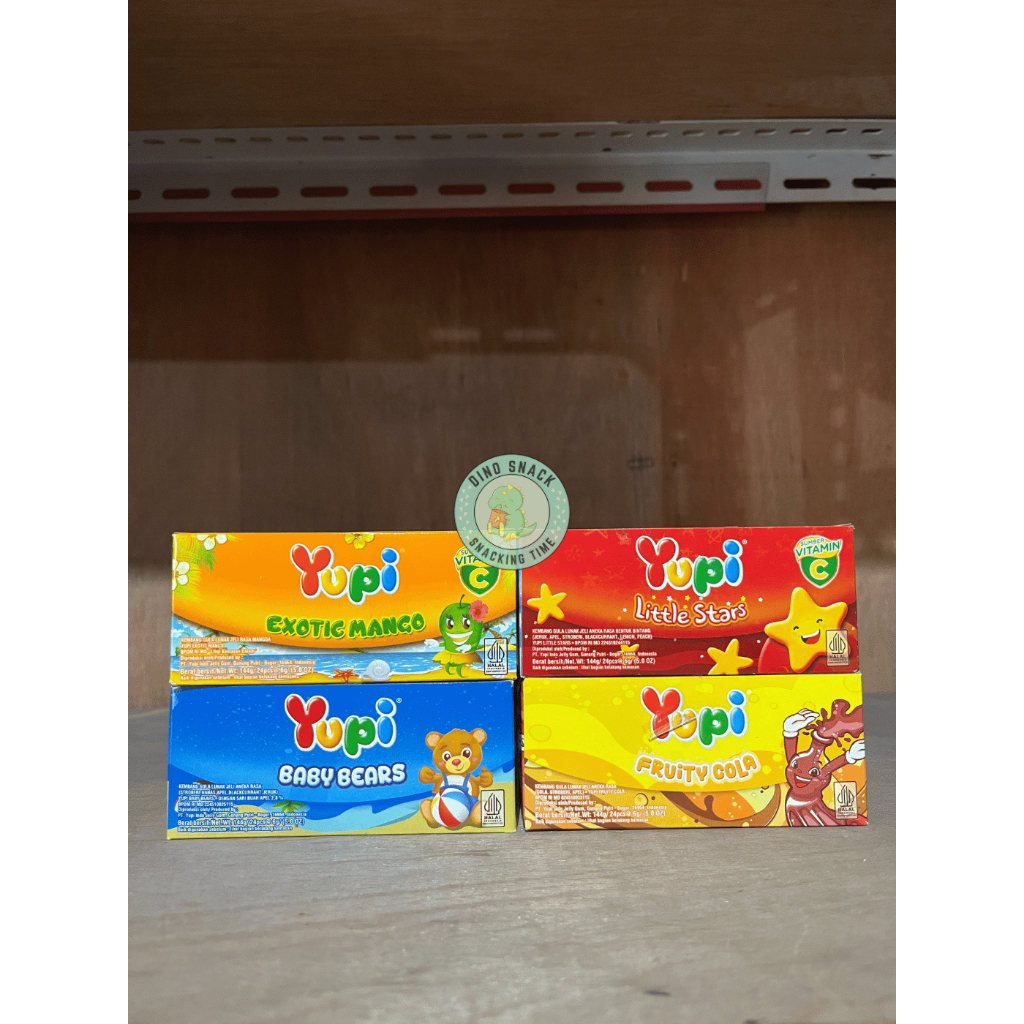 

Yupi Baby Bear / Exotic Mango / Little Star / Fruity Cola (Isi 24 Pcs)