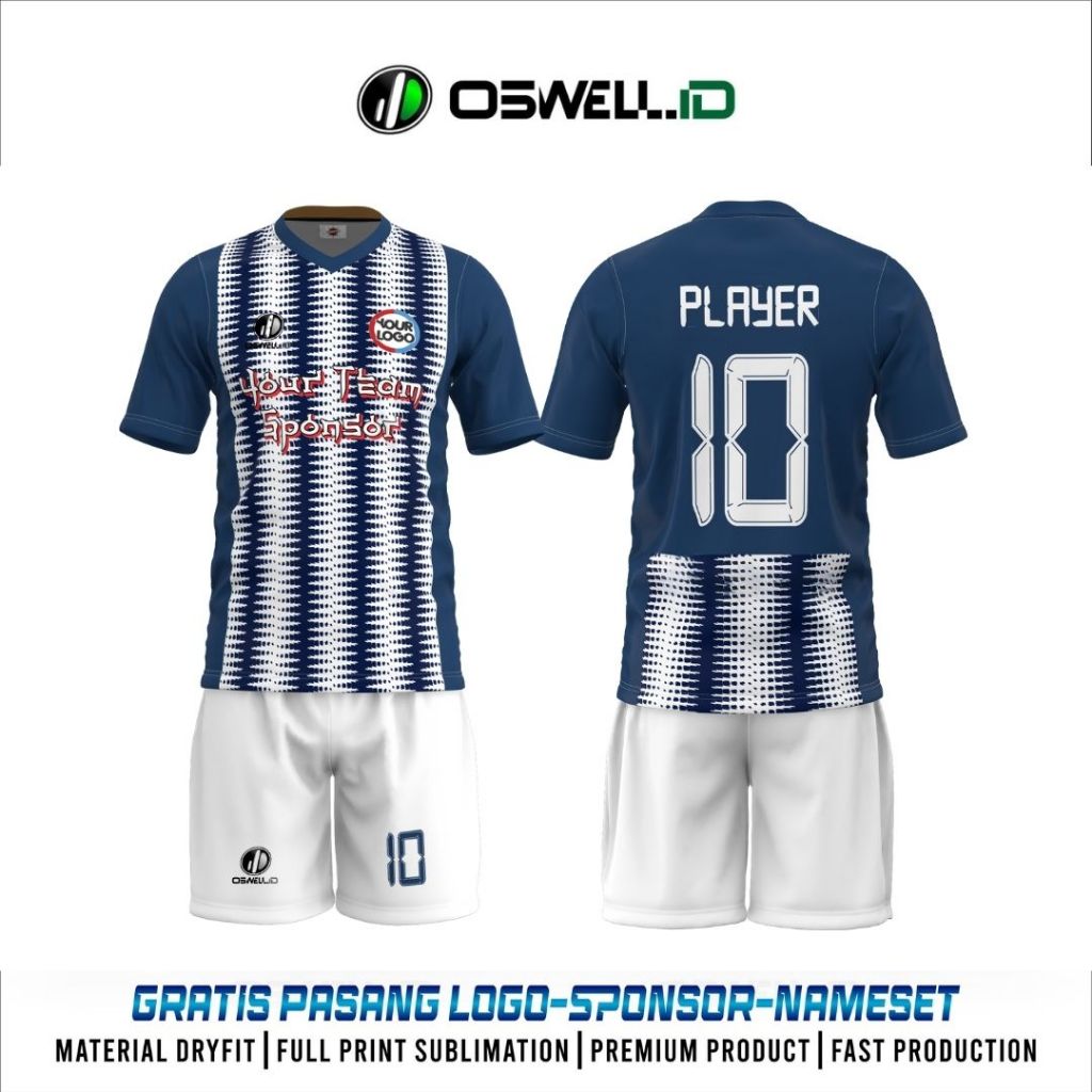 Jersey  Futsal dan Sepak Bola Full Printing BEBAS CUSTOM [OSWELL - FO OS29]