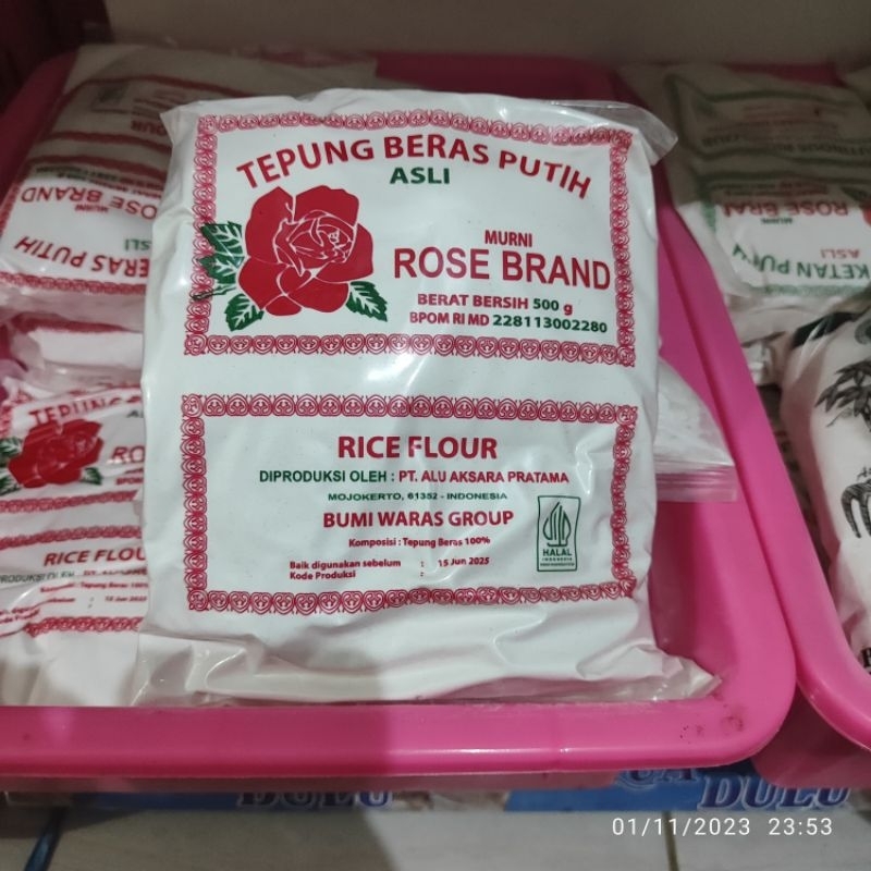 

Tepung beras putih Ros bren rose brand