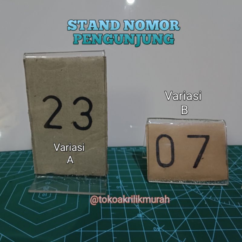 

Stand Akrilik Nomor Pengunjung Antrian Display Acrilyc Nomor Restoran Termurah