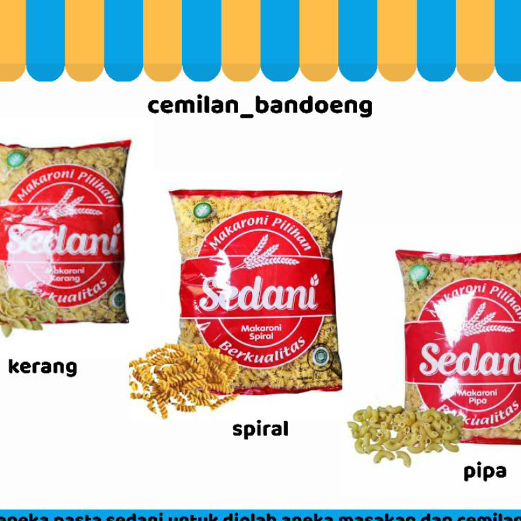 

FWSG3719 MAKARONI SEDANI SPIRAL PIPA KERANG MENTAH 1 KG