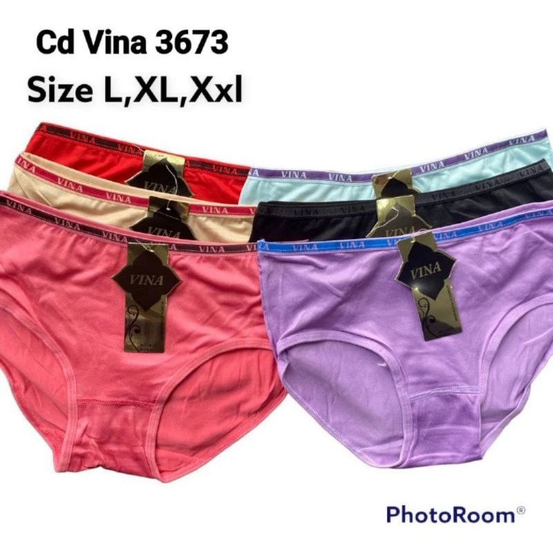 (L XL XXL) CD WANITA DEWASA MURAH CELANA DALAM WANITA LUSINAN VINA 3673/CD WANITA MURAH/CD WANITA TE