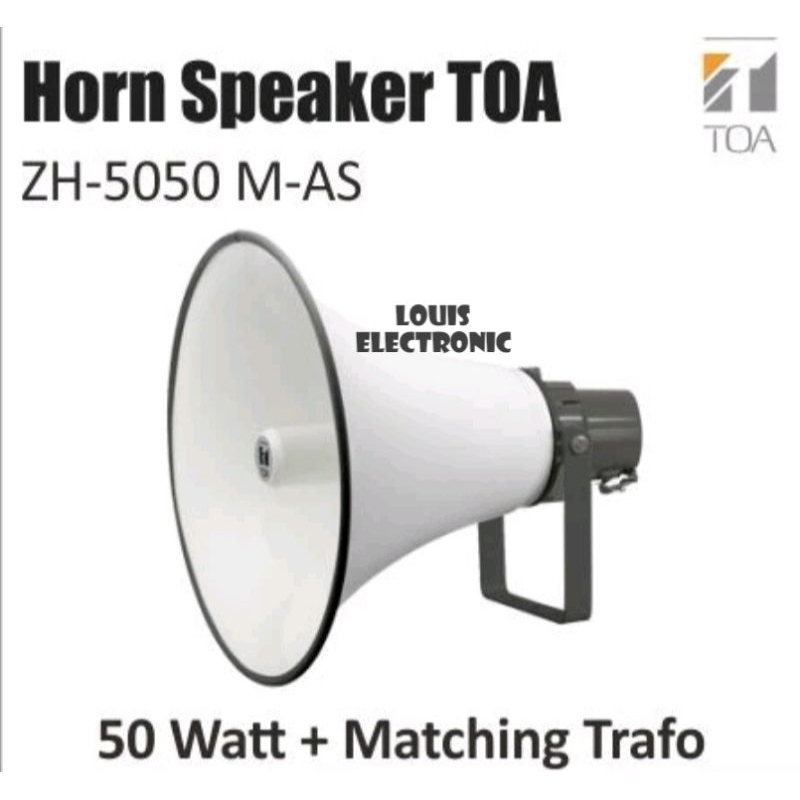HORN SPEAKER TOA ZH-5050M-AS ZH5050M ZH 5050M ORI TRAFO MATCHING 50 WATT TOA MASJID