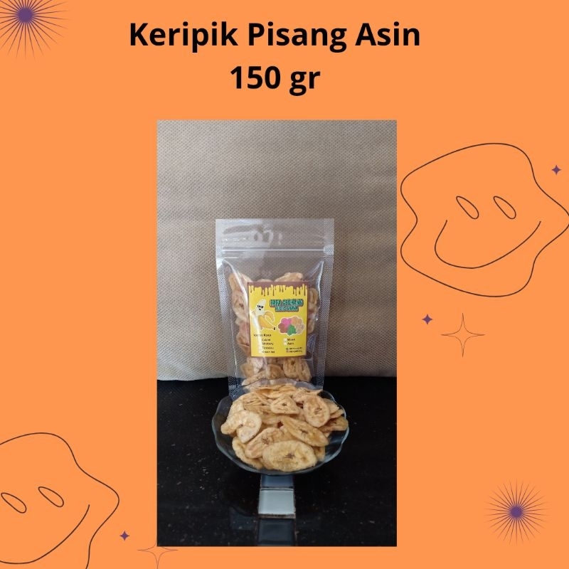 

Keripik Pisang Asin Gurih 150 gram