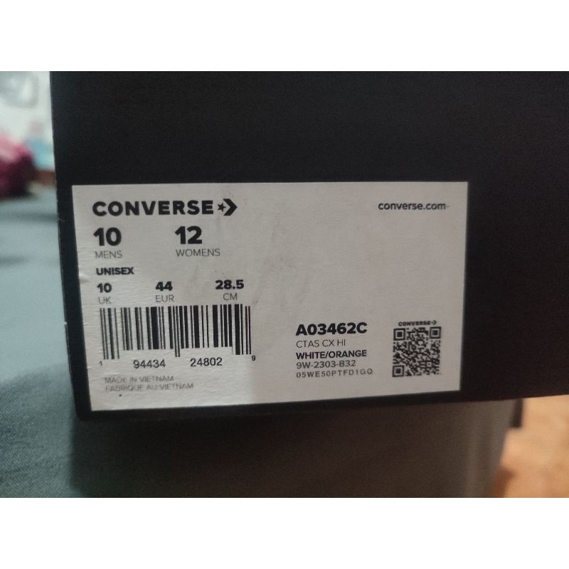 CONVERSE CTAS CX HI WHITE SIZE 44