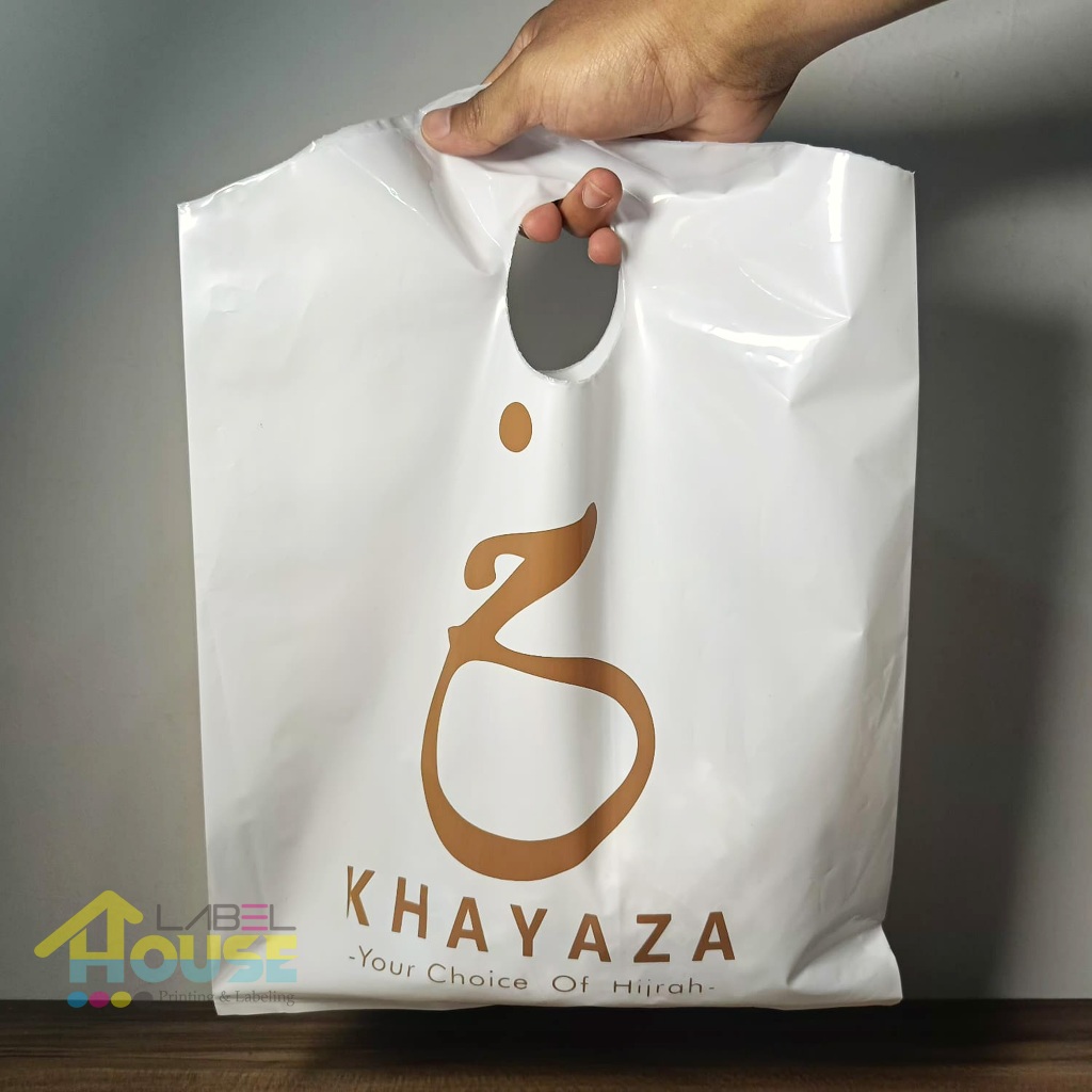 Plastik Packing Baju | Plastik PE Gunung | Kantong Plastik Sablon Premium | Plastik Custom Logo Nama