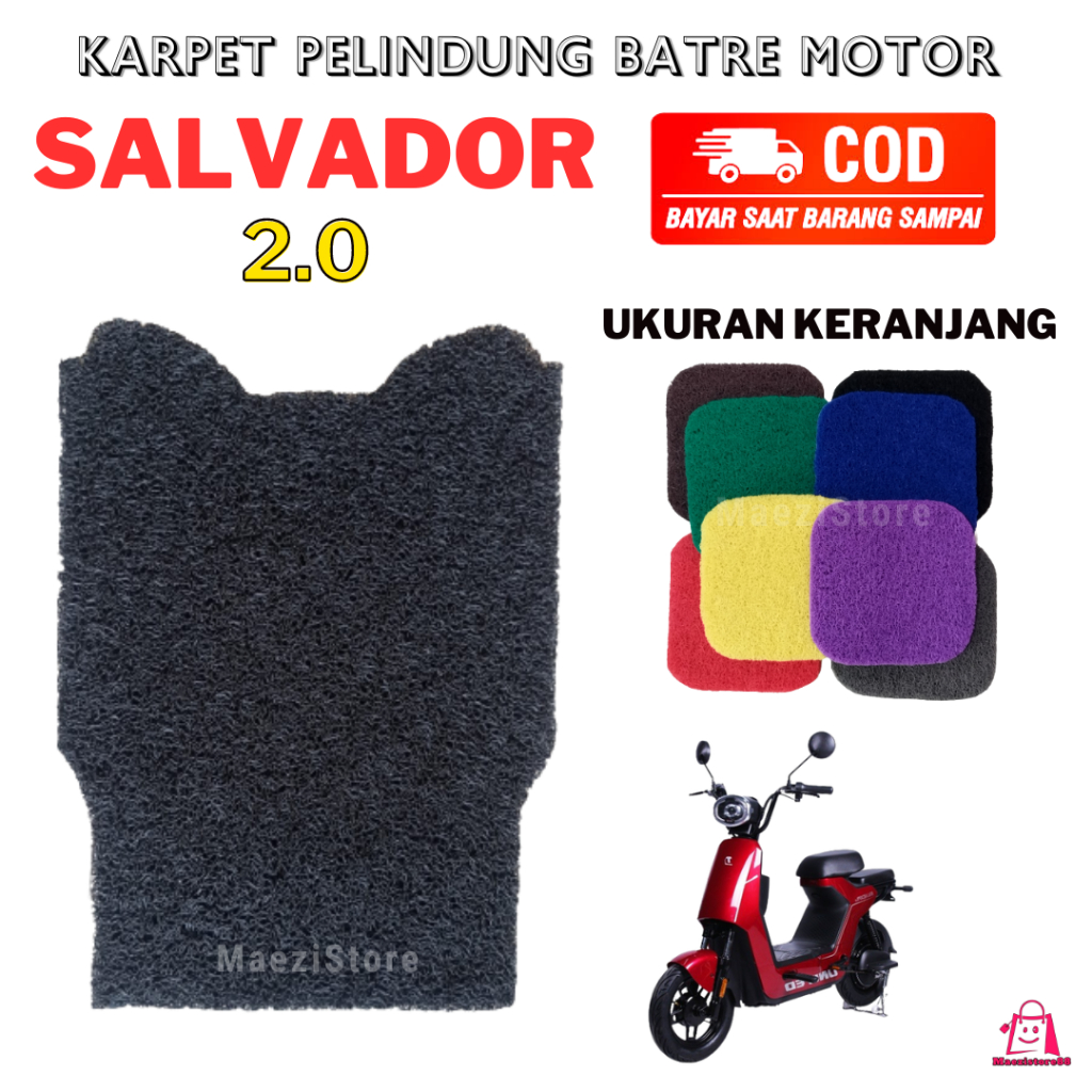 Karpet Paket Lengkap Mie BIhun Serabut Alas Kaki Sepeda Motor Listrik Salvador 2.0 1 Set