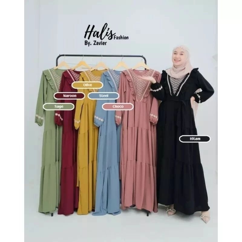 GAMIS RENDA BUNGA BAHAN CRINKLE AIRFLOW HSBKITAMURA MEDAN