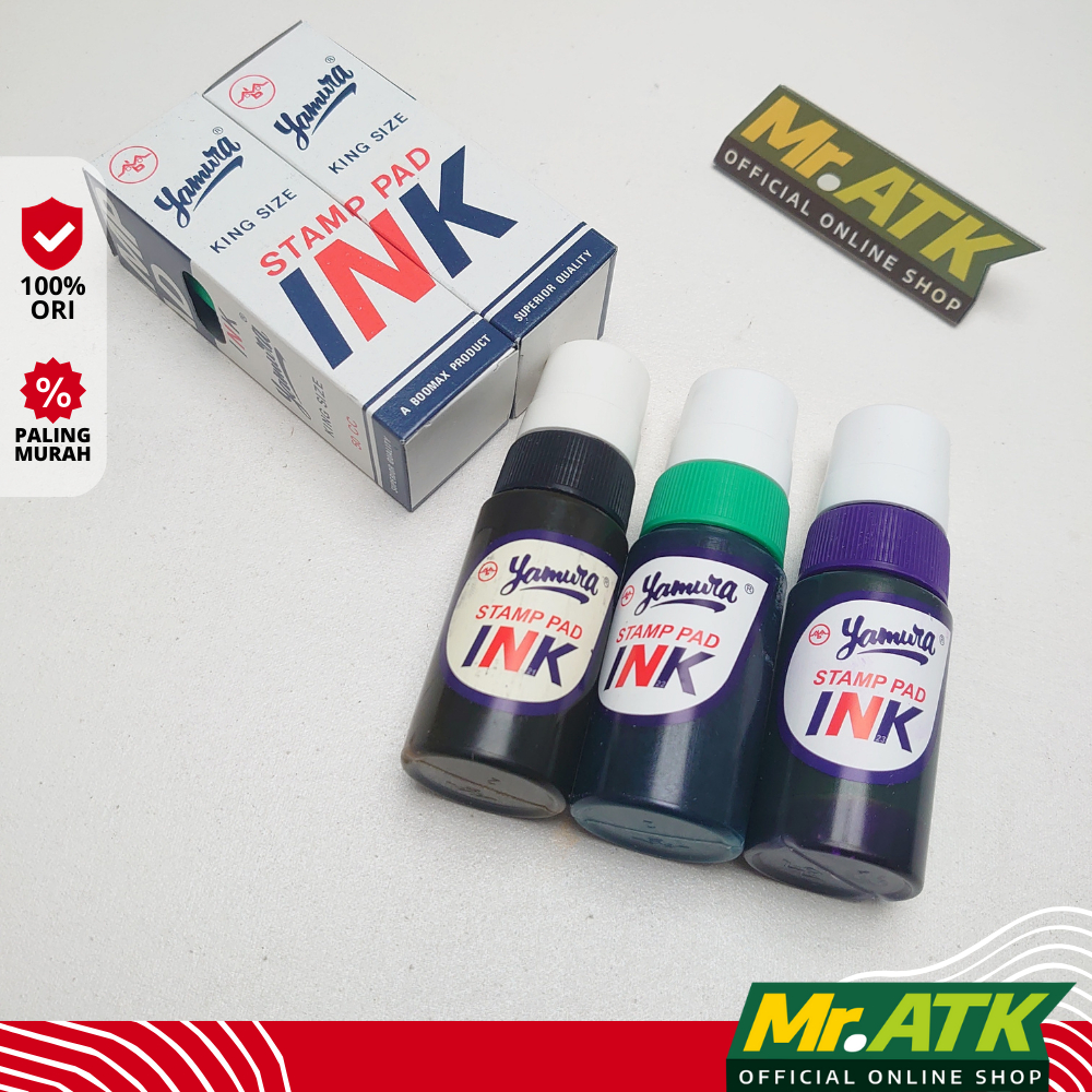 

TINTA CAP / STAMPEL YAMURA WARNA HITAM UNGU HIJAU KING SIZE 50 ML - REFILL INK TINTA ISI ULANG STEMPEL / STAMP PAD INK / TINTA CAP JEMPOL