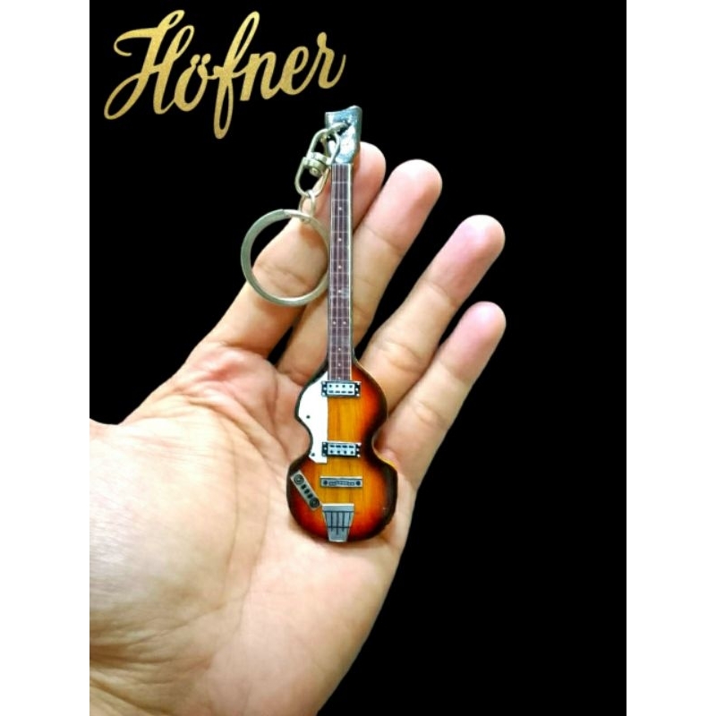 GANTUNGAN KUNCI GITAR BASS HOFNER COKLAT SUNBURST