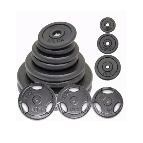 barbel besi 17.5kg iron plate barbell cor angkat beban