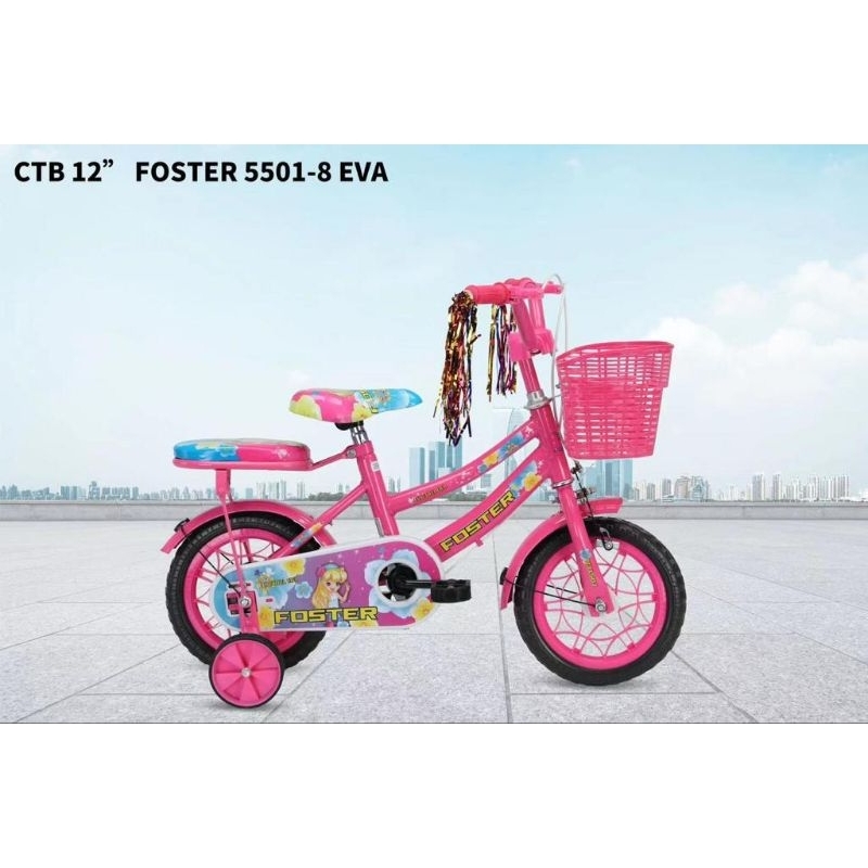 Sepeda Anak Perempuan Ukuran 12 Foster 55018 Ban Eva / Sepeda Anak Mini Perempuan Foster 55018
