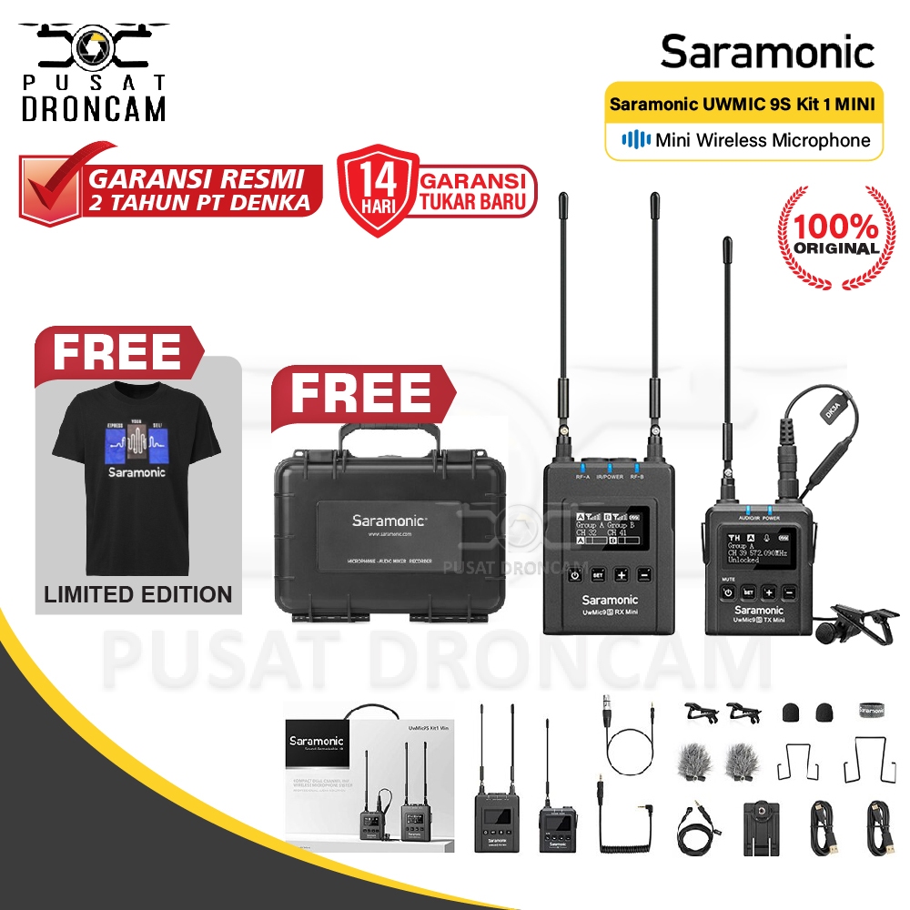 Saramonic UwMic9s Kit 1 Mini Wireless Mic UwMic 9s Kit1 Mini Original