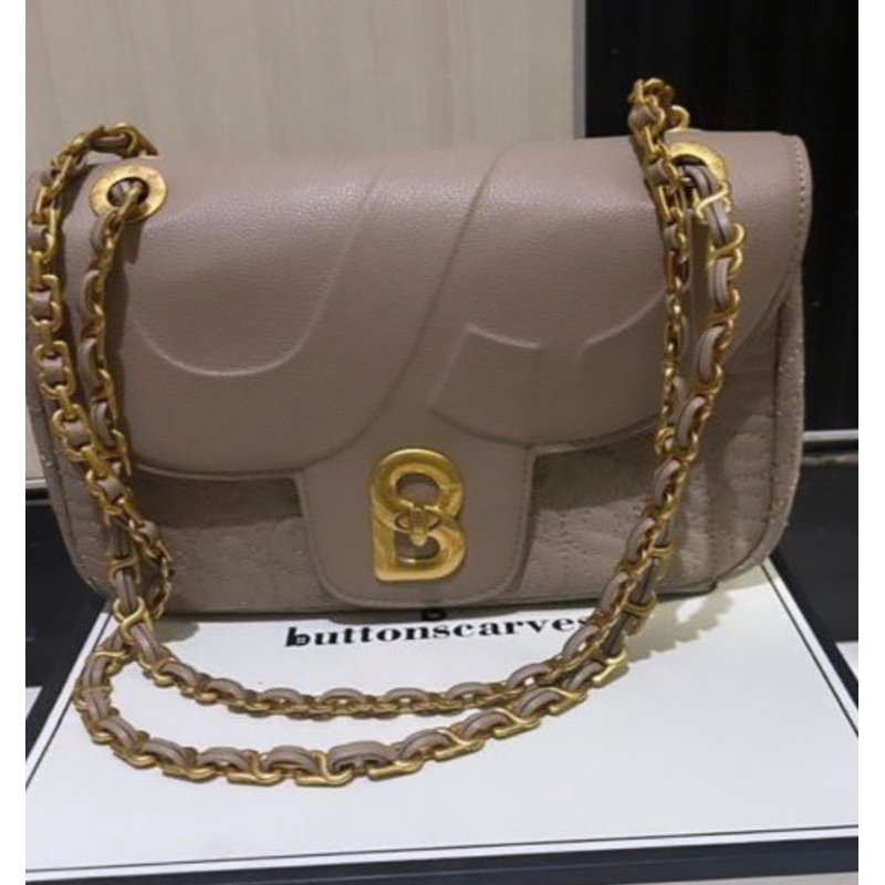 Aluna Flap Bag Buttonscarves Taupe