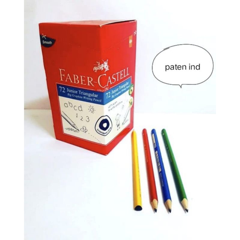 

Pensil faber Castell 2B Junior Triangular pensil segitiga perpcs