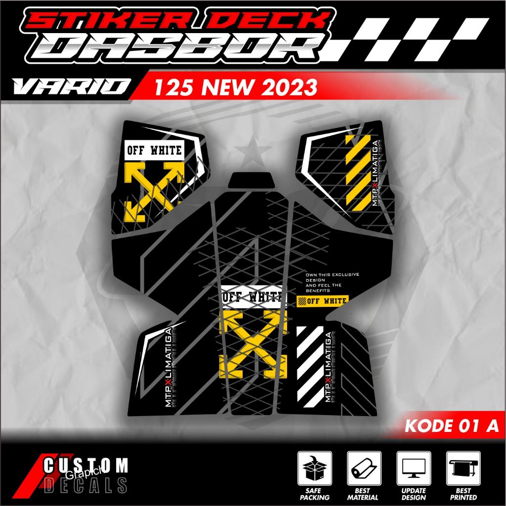Striping Vario Pelindung Dashboard Tankpad vario deckpad Vario 125 New 2023 (Stiker Pelindung Dashbo