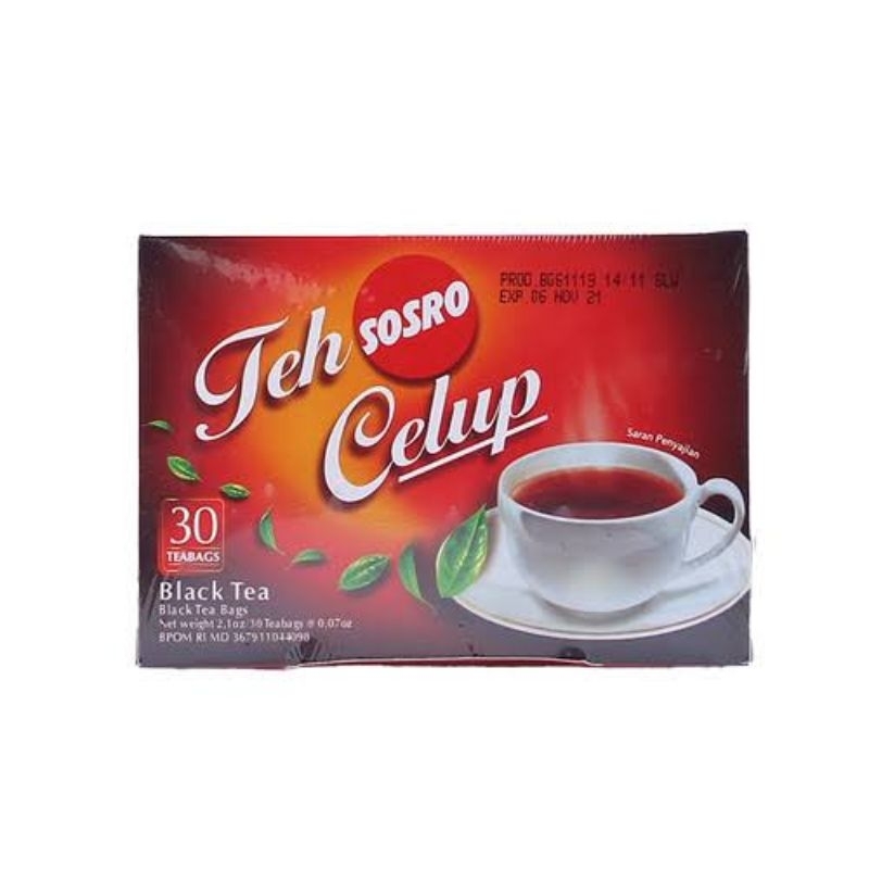 

teh celup hitam sosro 30s