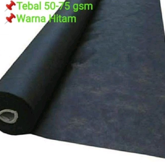 Kain Furing Hitam | Kain Spundbound Uk. 50 -75 GSM