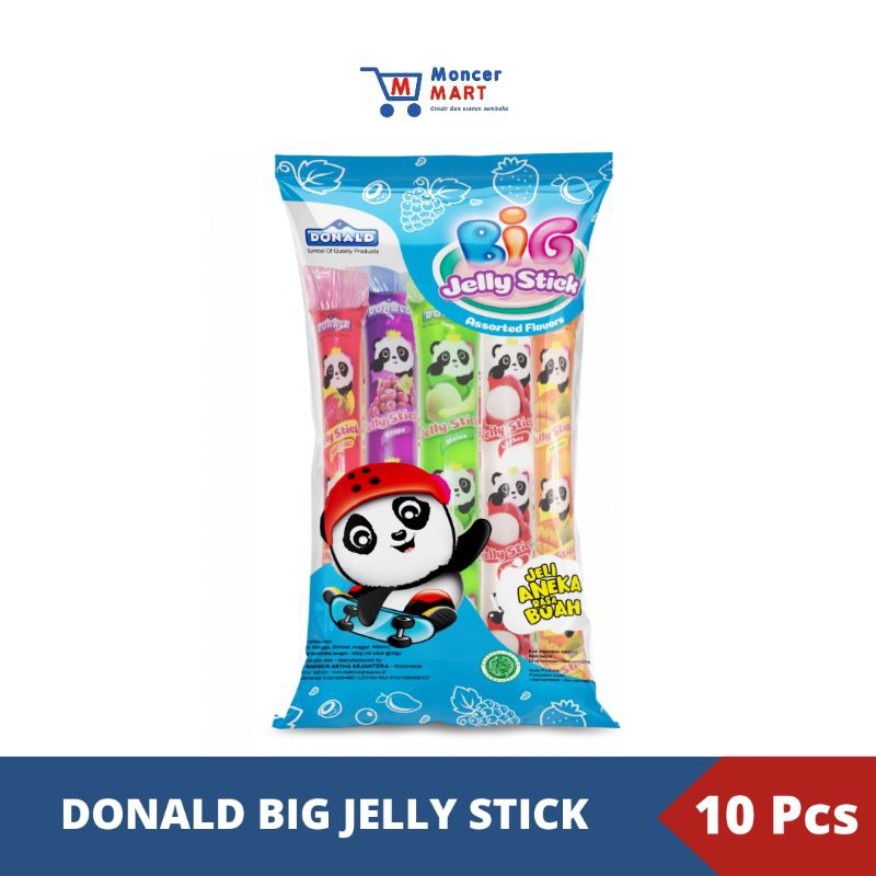 

Donald Big Jelly Stick Aneka Rasa Buah Isi 10 Pcs