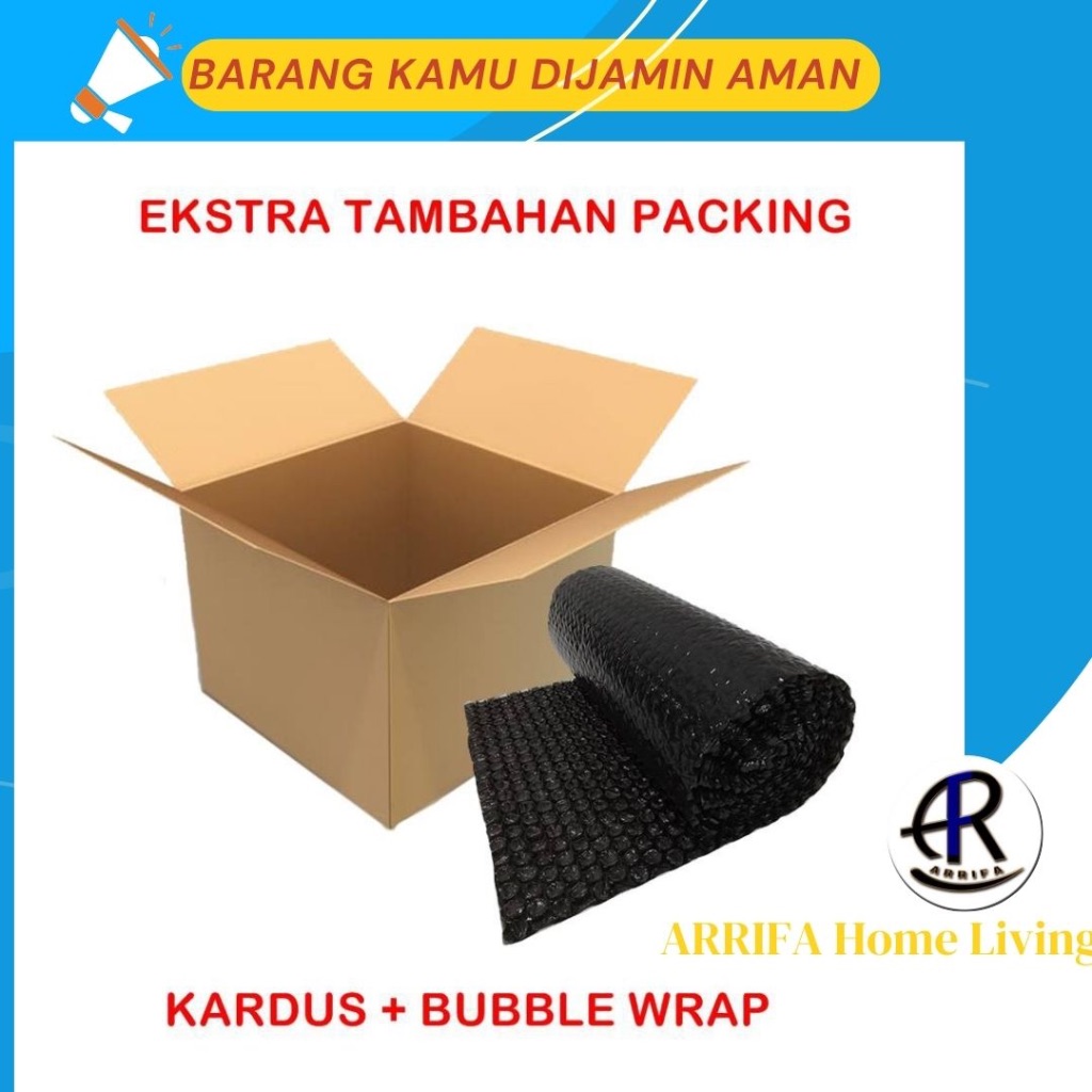 

EKSTRA AMAN dengan tambahan bubble wrap + kardus khusus