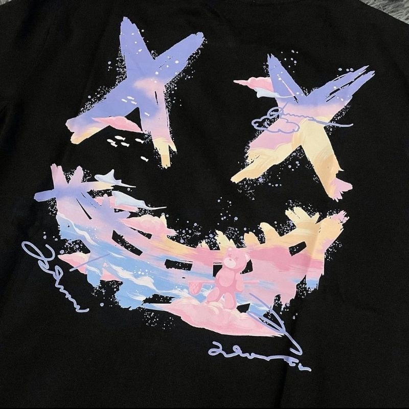 Ricky Is Clown Cloud Misty Bear Black Tee