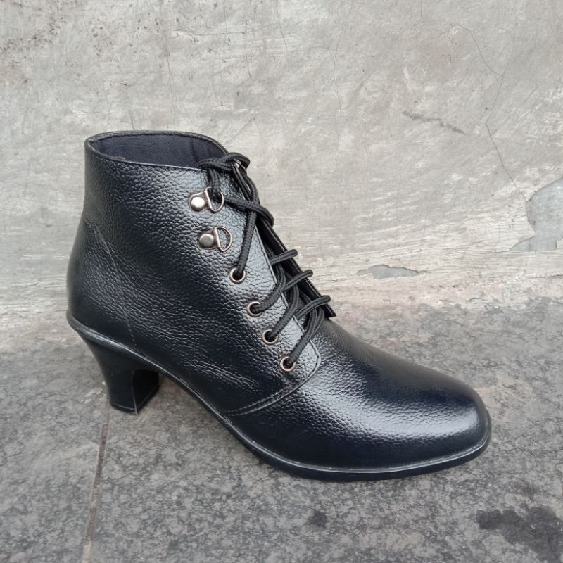 Sepatu Boots Wanita Sepatu Jenggel Kulit Asli