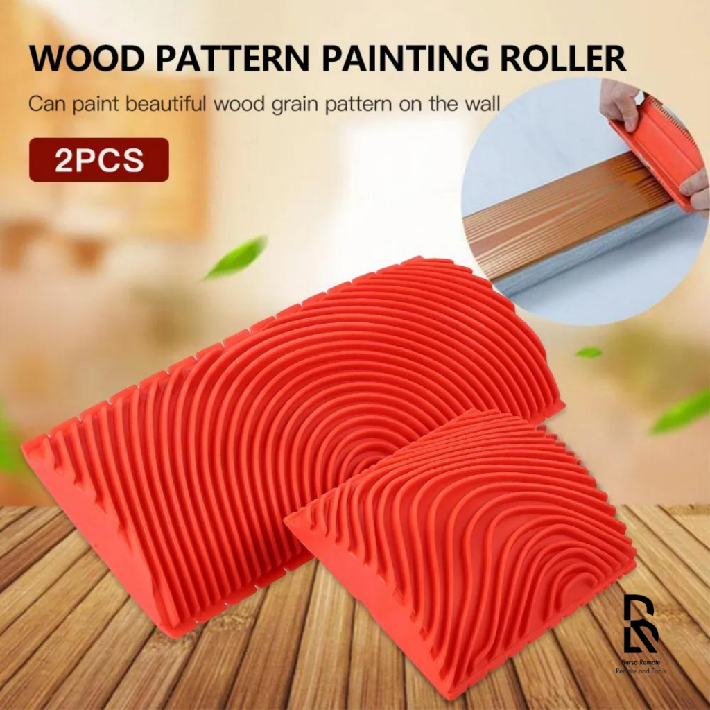

KUAS CETAKAN MOTIF KAYU CORAK ROLL SET 2IN1 PAINTING BRUSH ROLLER
